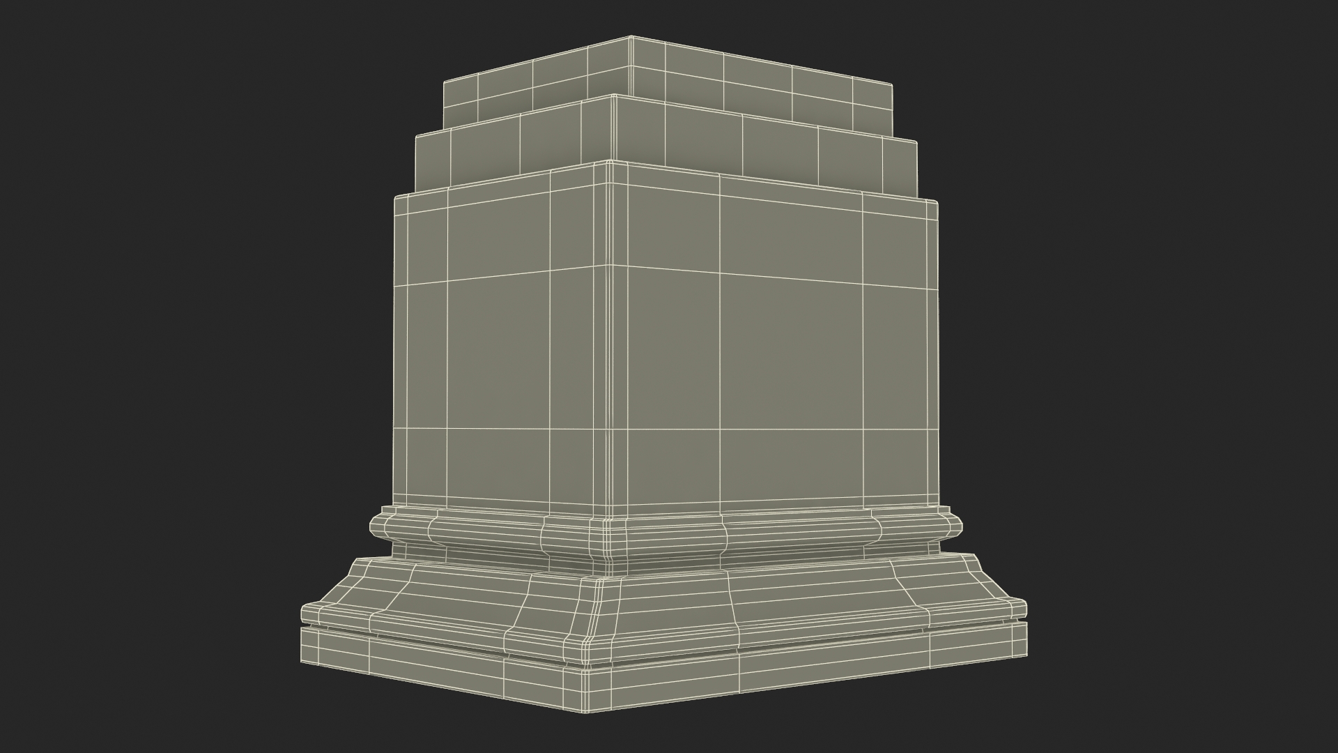 3D Marble Pedestal for 3D Print model
