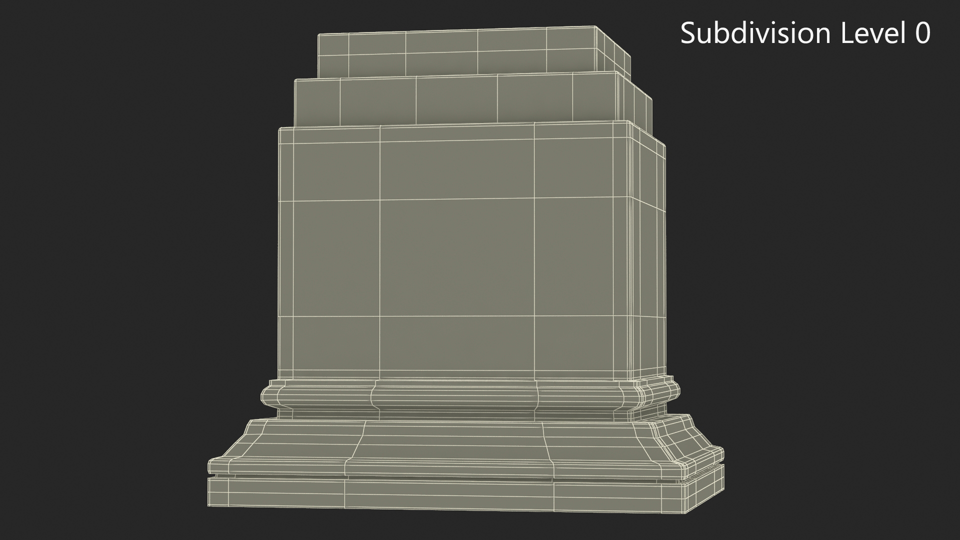 3D Marble Pedestal for 3D Print model