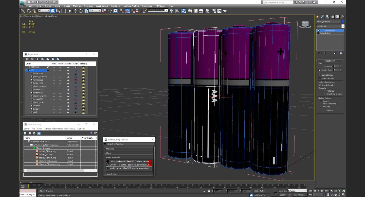 3D AAA Four Battery