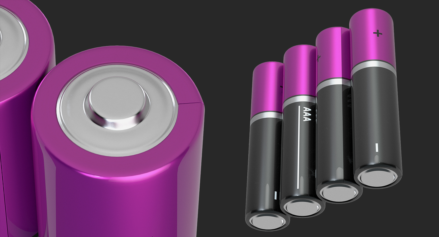 3D AAA Four Battery