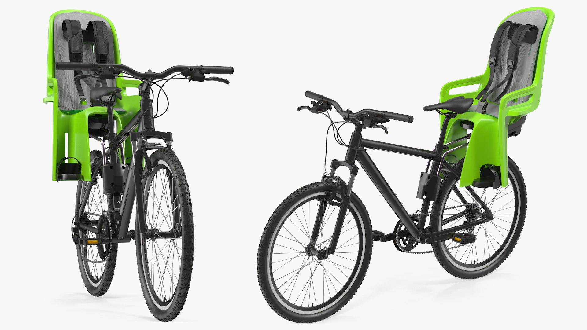 Bike with Child Safety Seat 3D