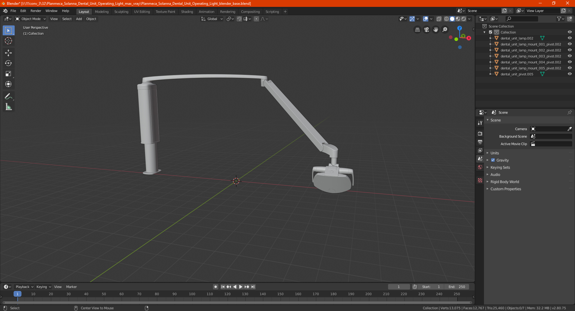 Planmeca Solanna Dental Unit Operating Light 3D model