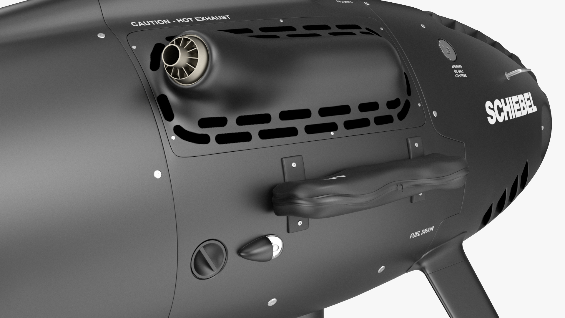 3D Schiebel Camcopter S100 UAV Rotorcraft Black Rigged