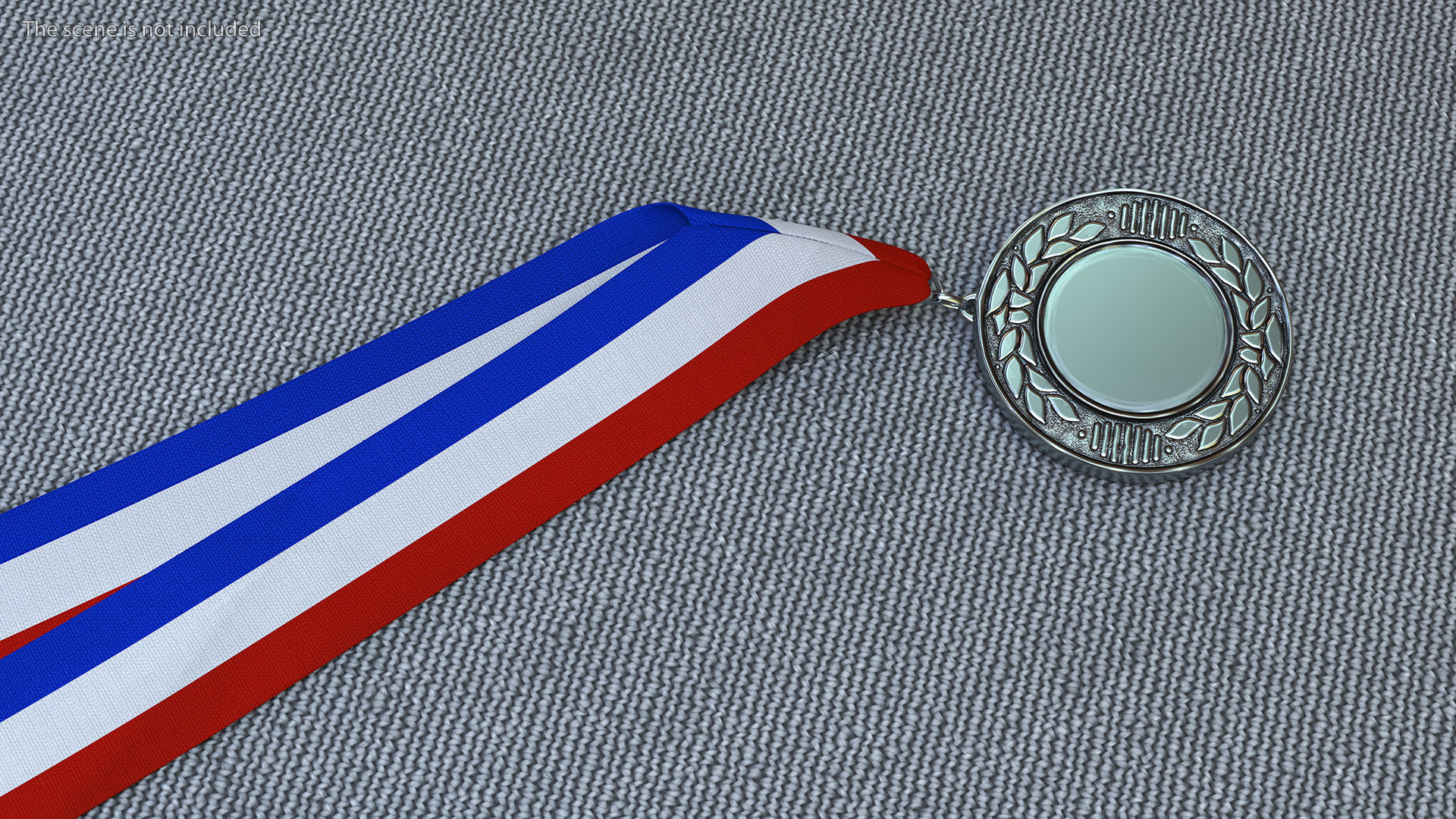 3D Award Medal Set with Ribbons model