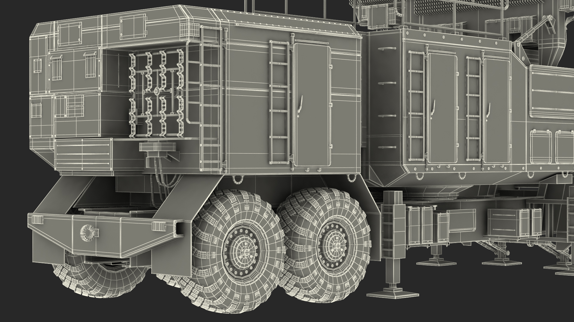 3D Long Range Surveillance Radar 64N6 Rigged