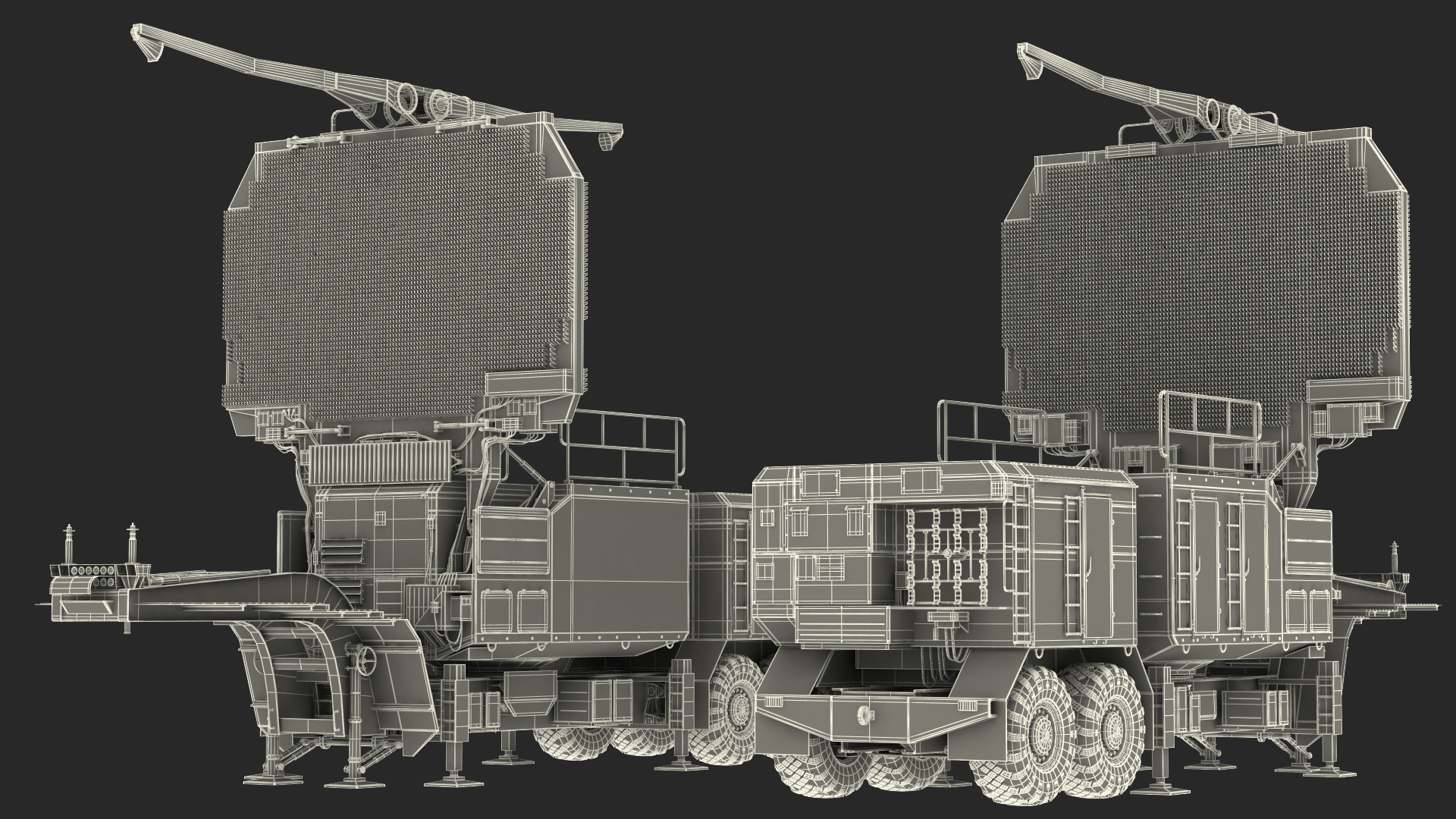 3D Long Range Surveillance Radar 64N6 Rigged