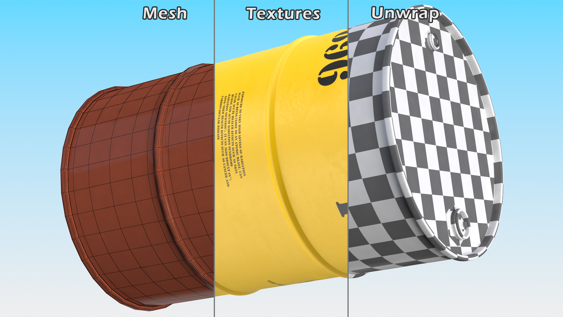 Radioactive Waste Barrel 3D model