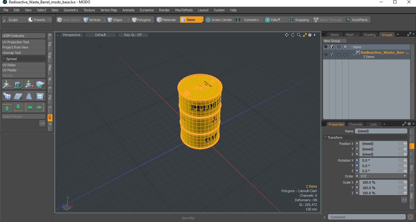 Radioactive Waste Barrel 3D model