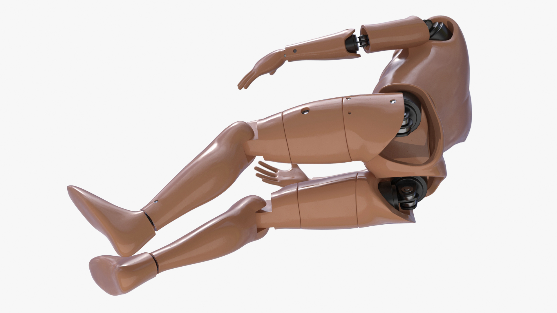 Electric Car Porsche Taycan with Crash Test Dummy 3D model