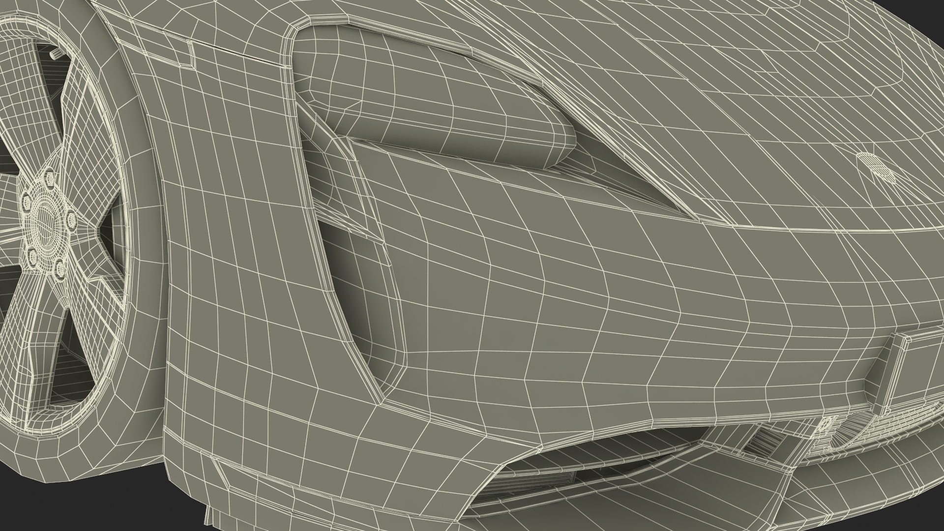 Electric Car Porsche Taycan with Crash Test Dummy 3D model