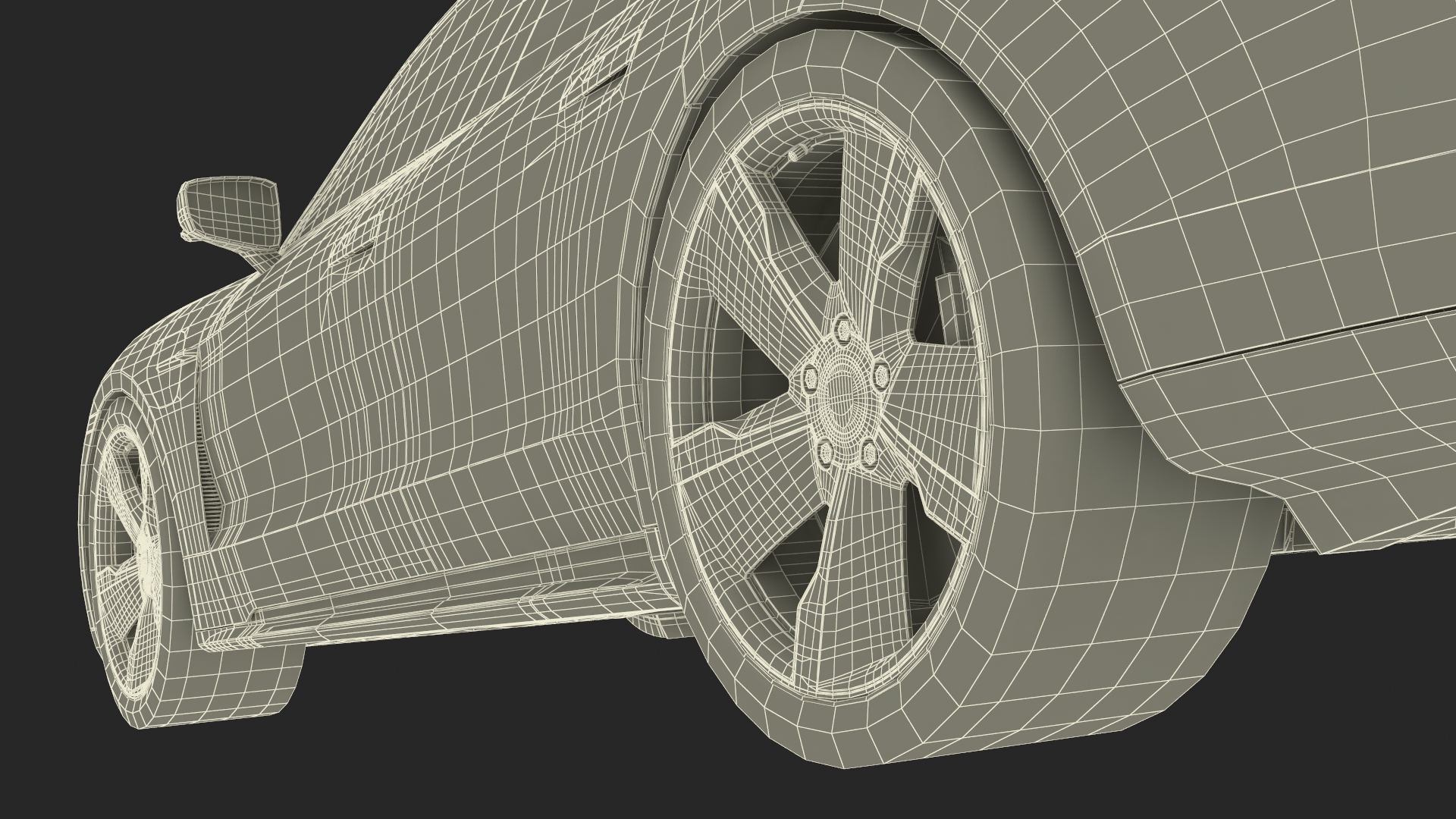 Electric Car Porsche Taycan with Crash Test Dummy 3D model
