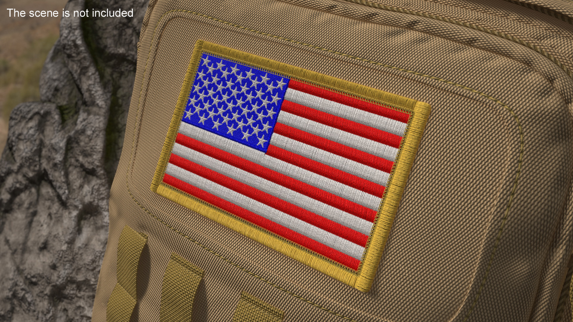 USA Flag Patch 3D model