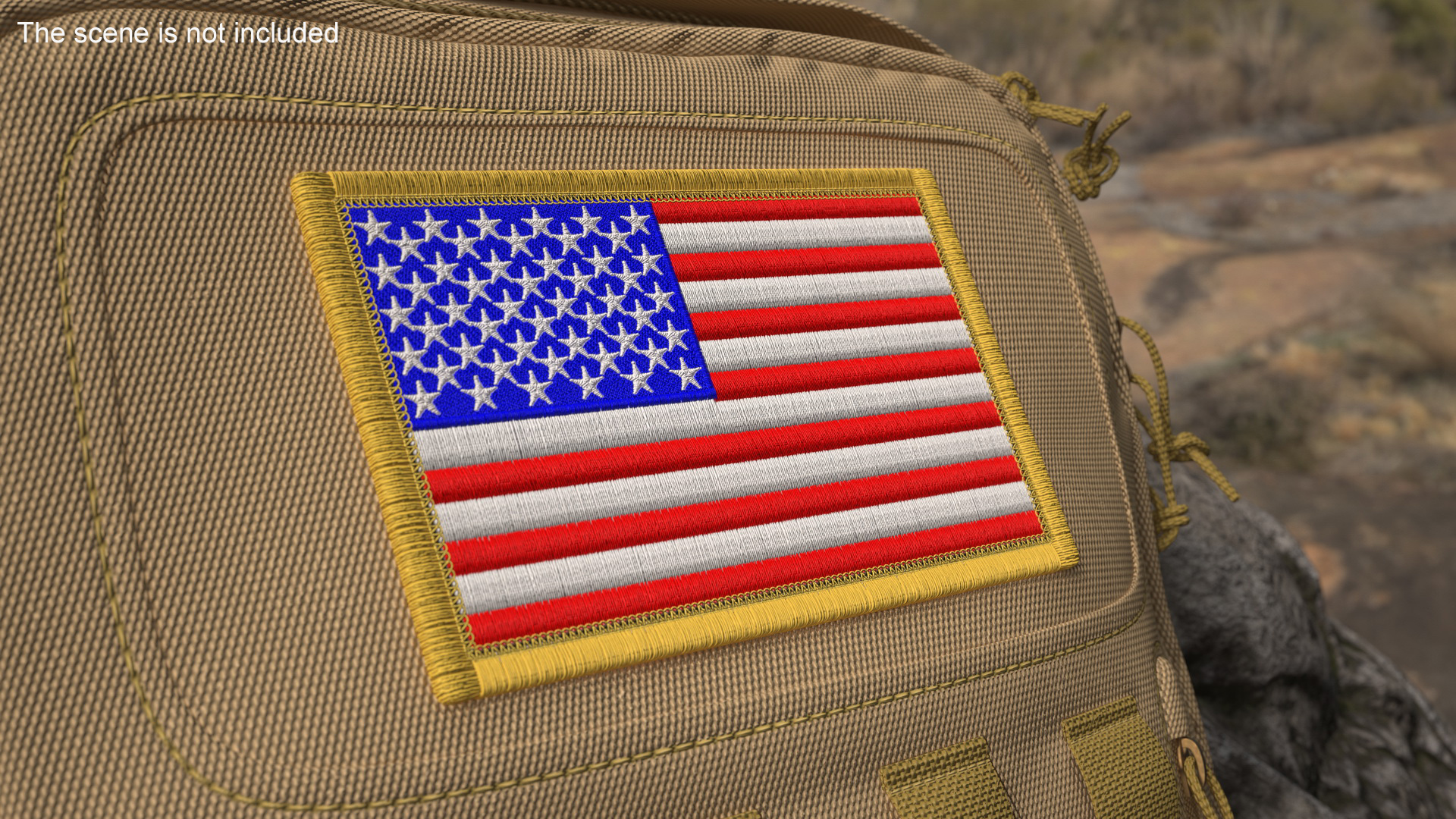 USA Flag Patch 3D model