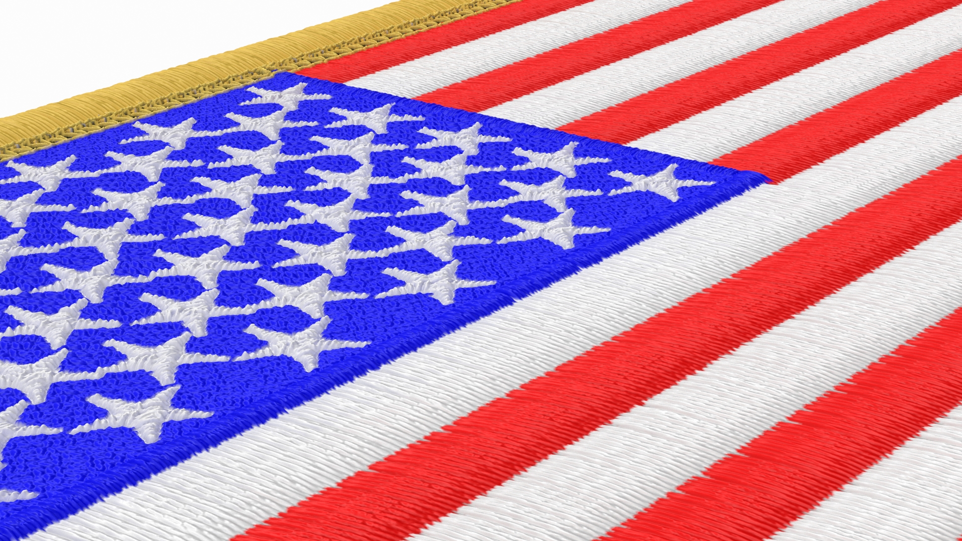 USA Flag Patch 3D model