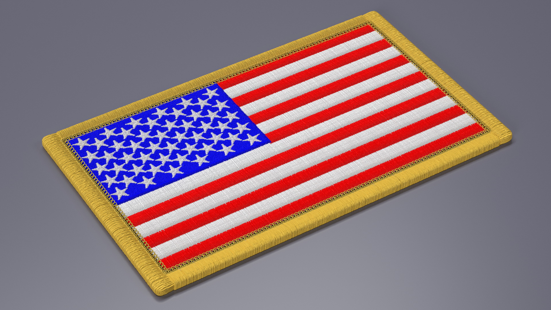USA Flag Patch 3D model