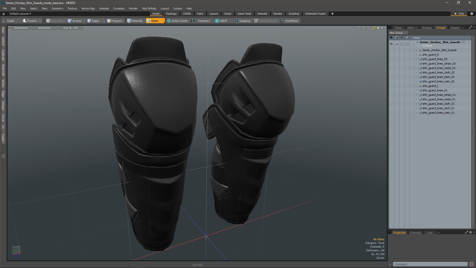 3D model Senior Hockey Shin Guards