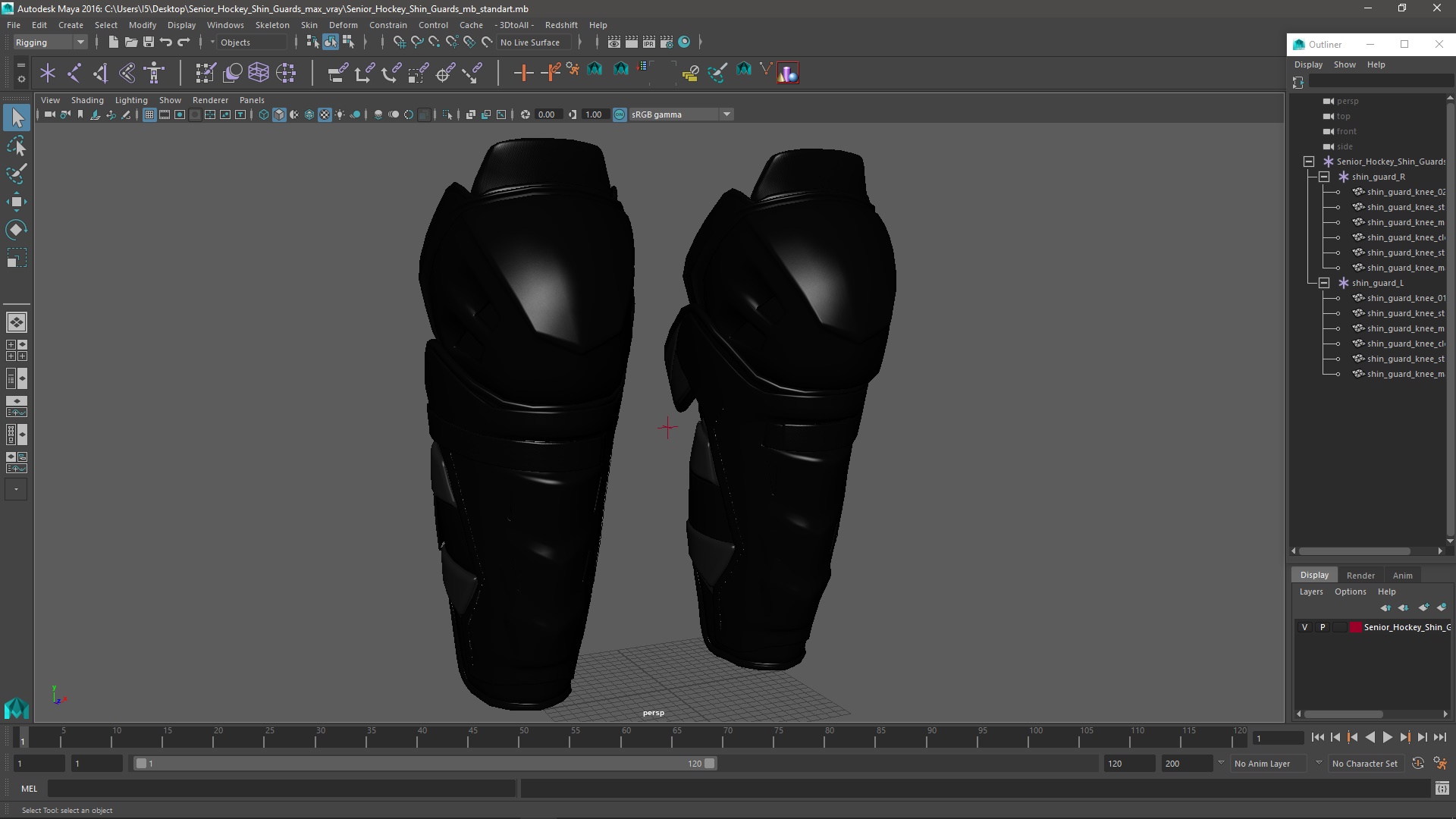 3D model Senior Hockey Shin Guards