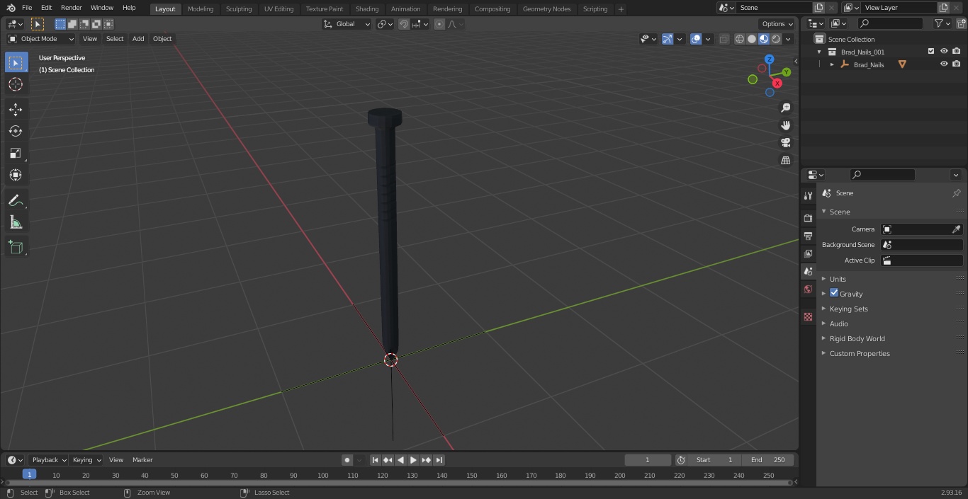 3D model Brad Nails