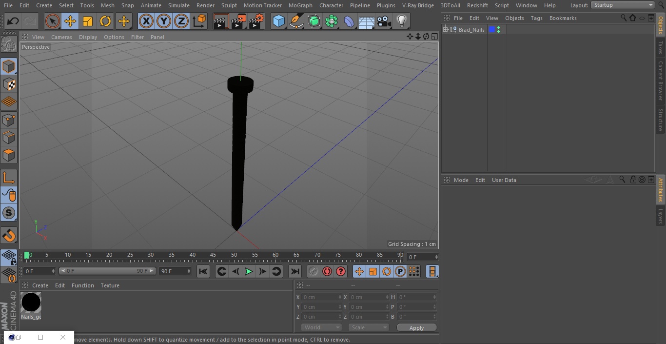 3D model Brad Nails