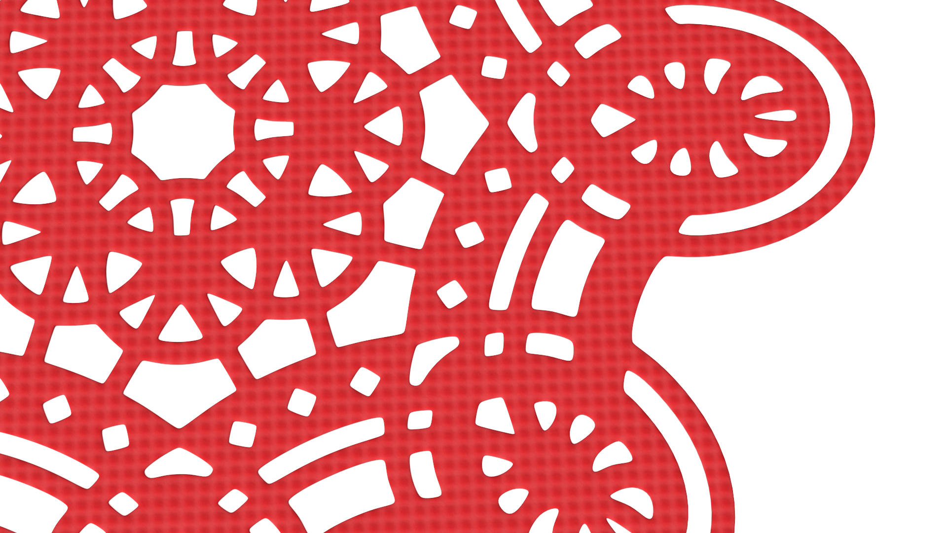 Disposable Lace Paper Placemat Red 3D model