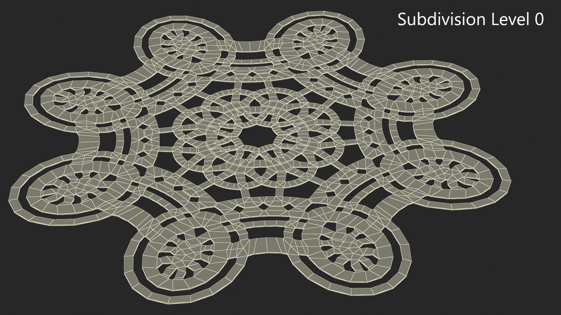 Disposable Lace Paper Placemat Red 3D model