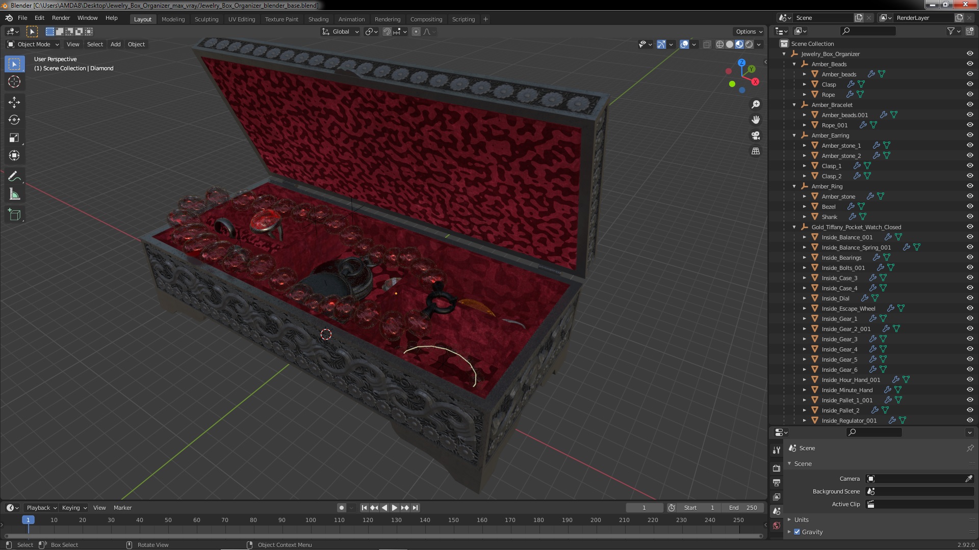3D Jewelry Box Organizer