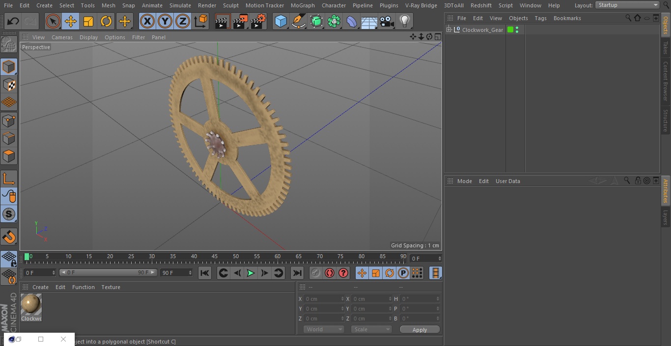 Clockwork Gear 3D model