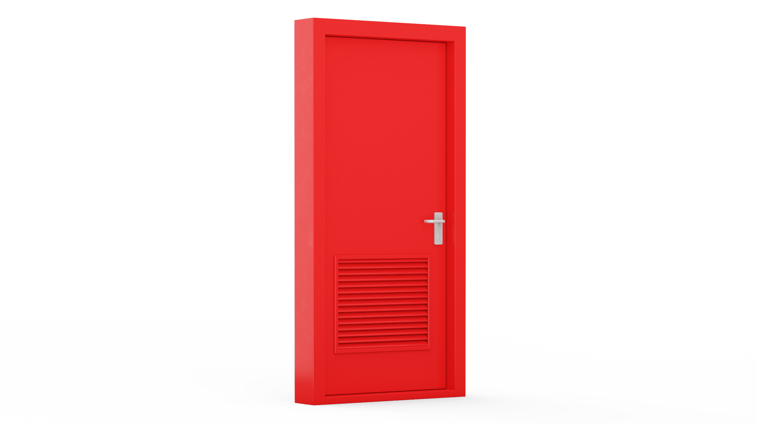 3D model Red Fire Door Single