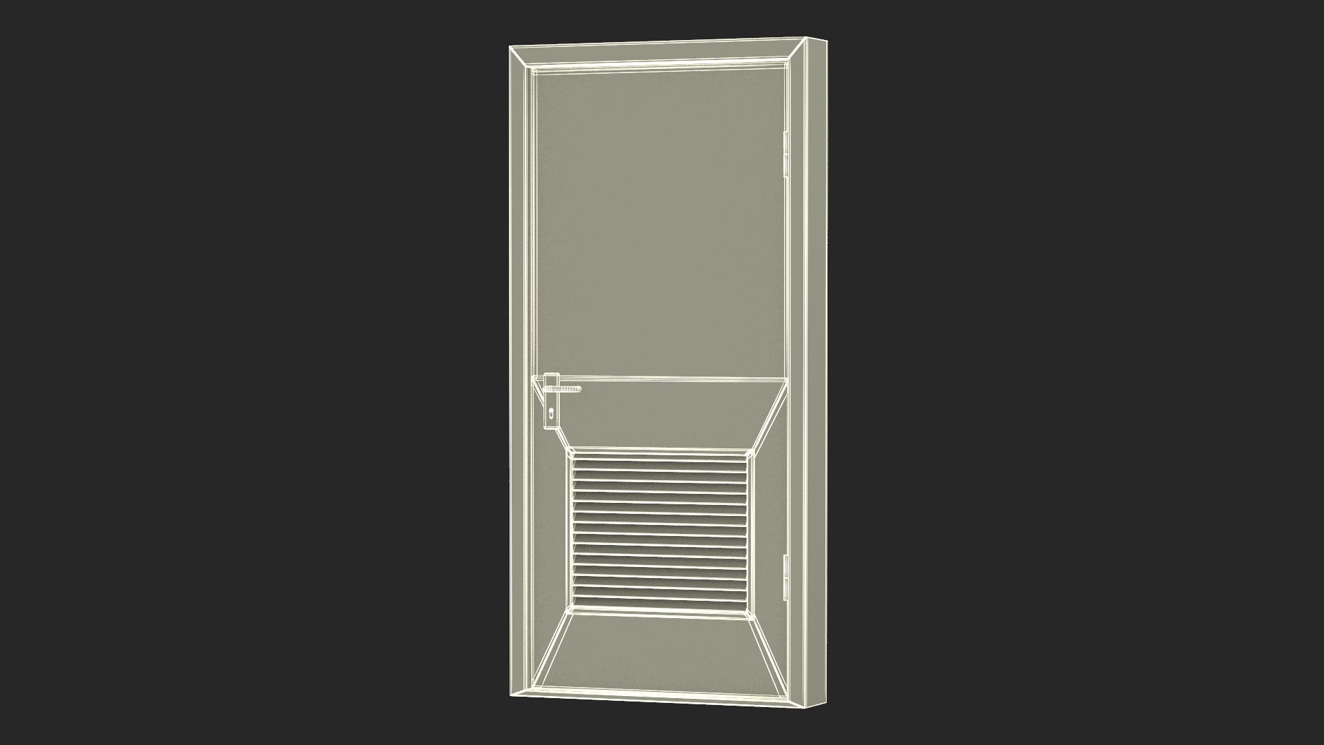 3D model Red Fire Door Single
