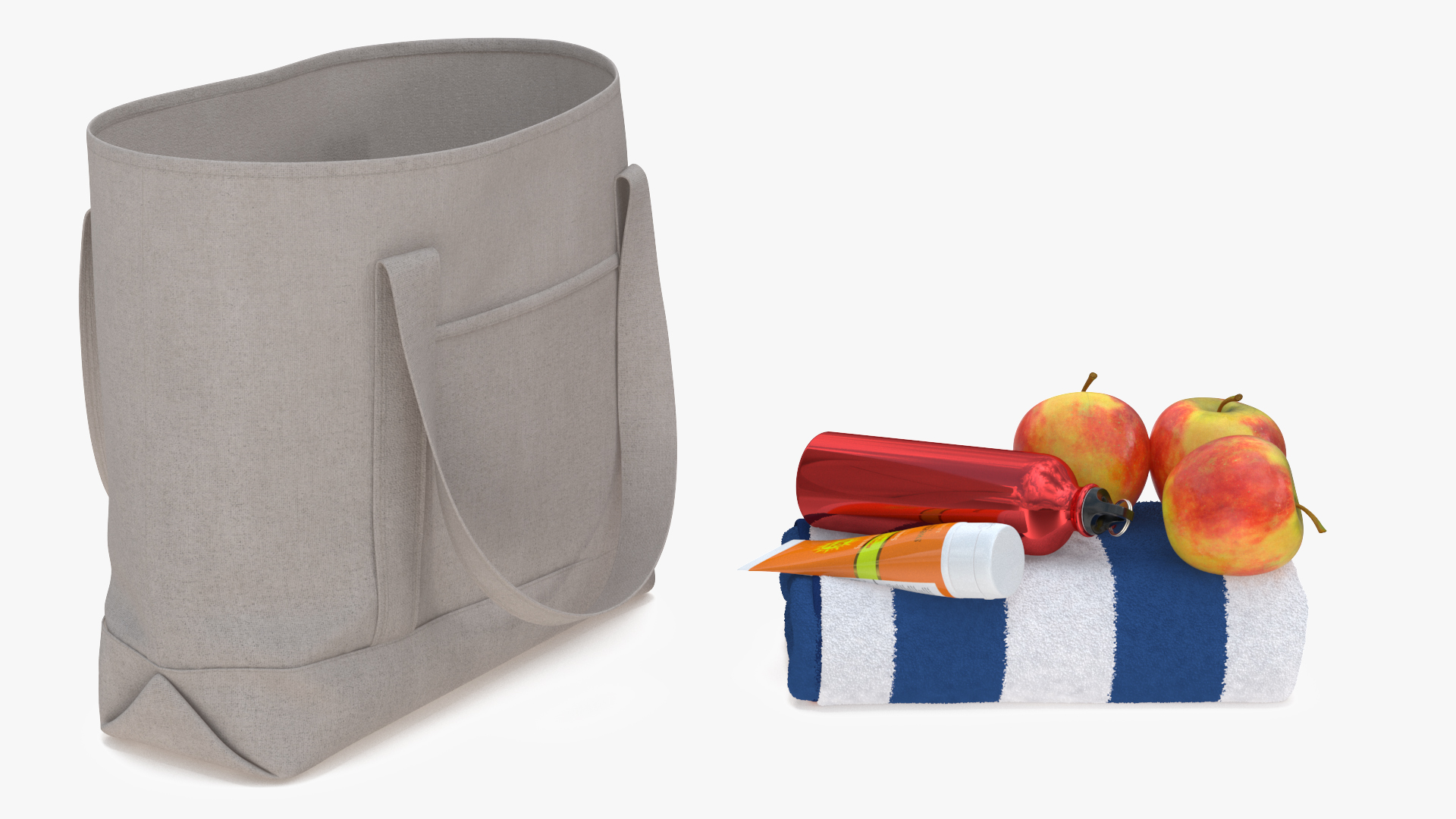 3D Beach Bag Fur model