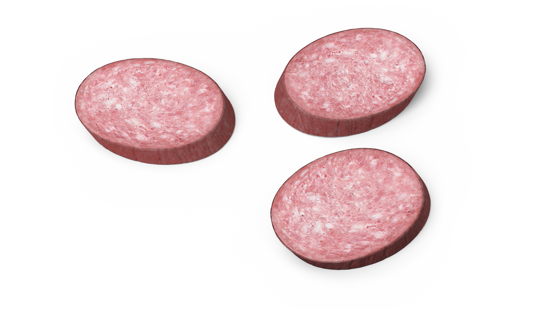 3D model Slice Half Smoked Sausage