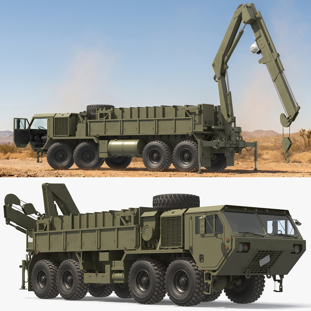 Military Cargo Loader Missile Transporter - Rigged