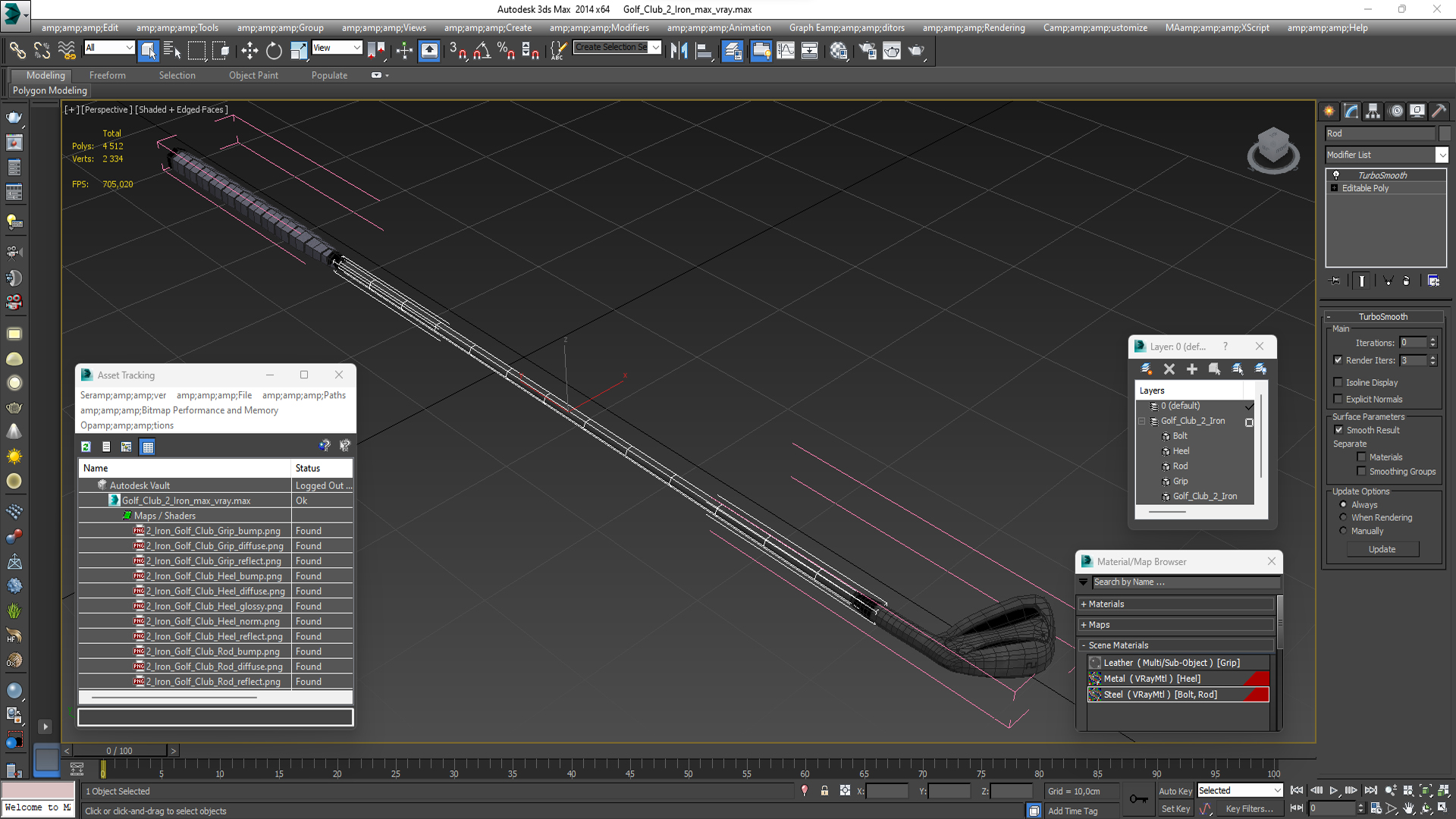 3D Golf Club 2 Iron
