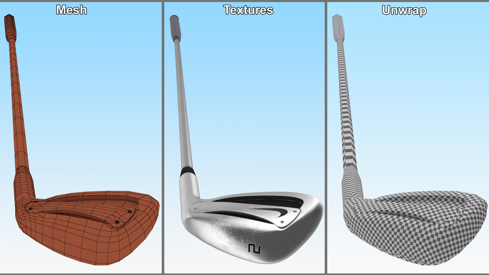 3D Golf Club 2 Iron