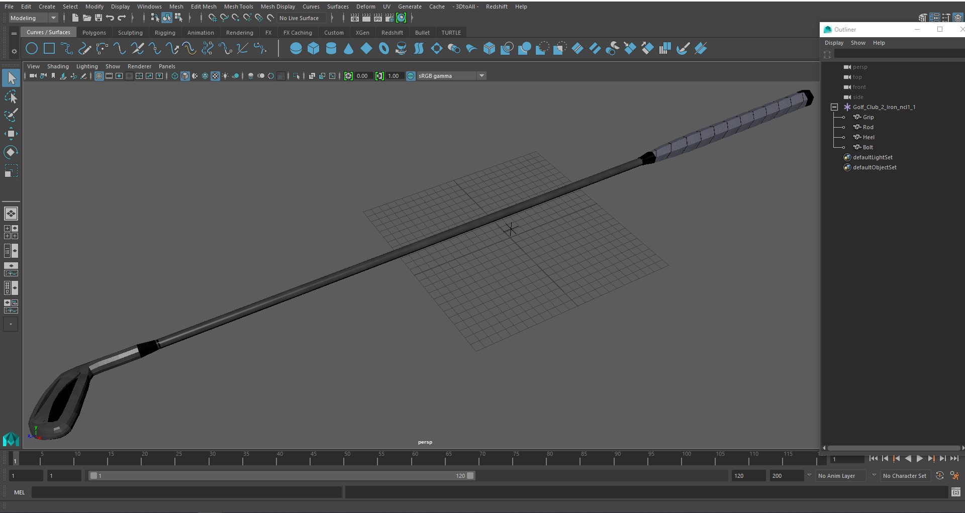 3D Golf Club 2 Iron