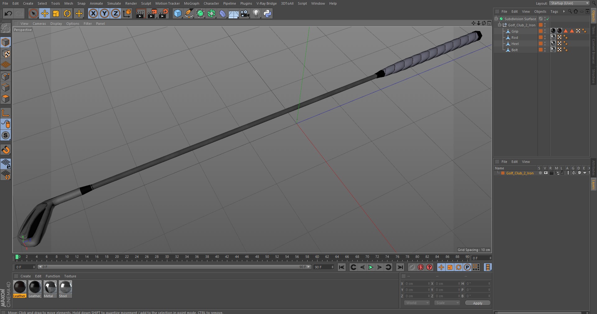 3D Golf Club 2 Iron