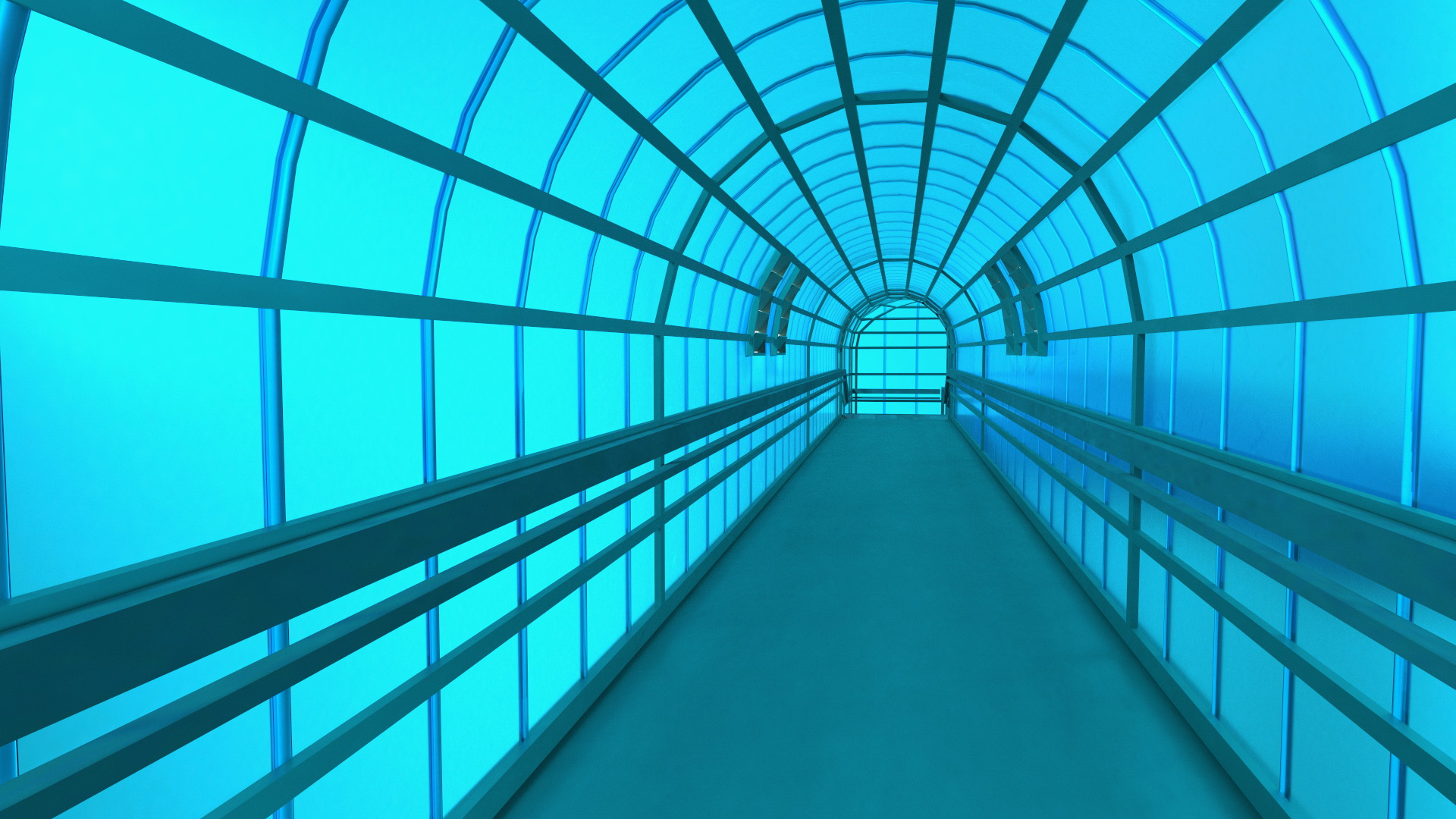 Above Ground Pedestrian Crossing 4-lane Road 3D model