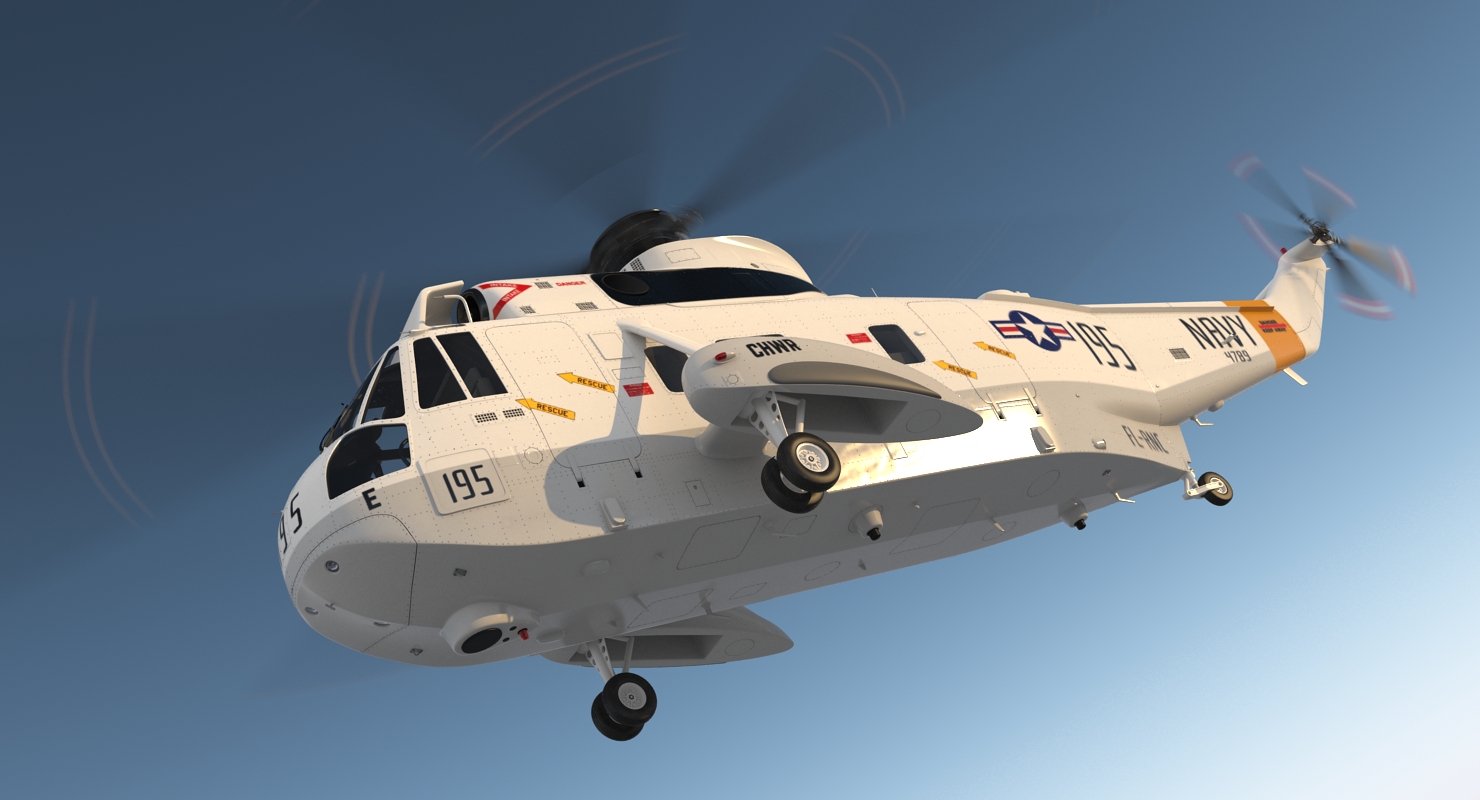Sikorsky SH 3H Sea King USA Navy 3D