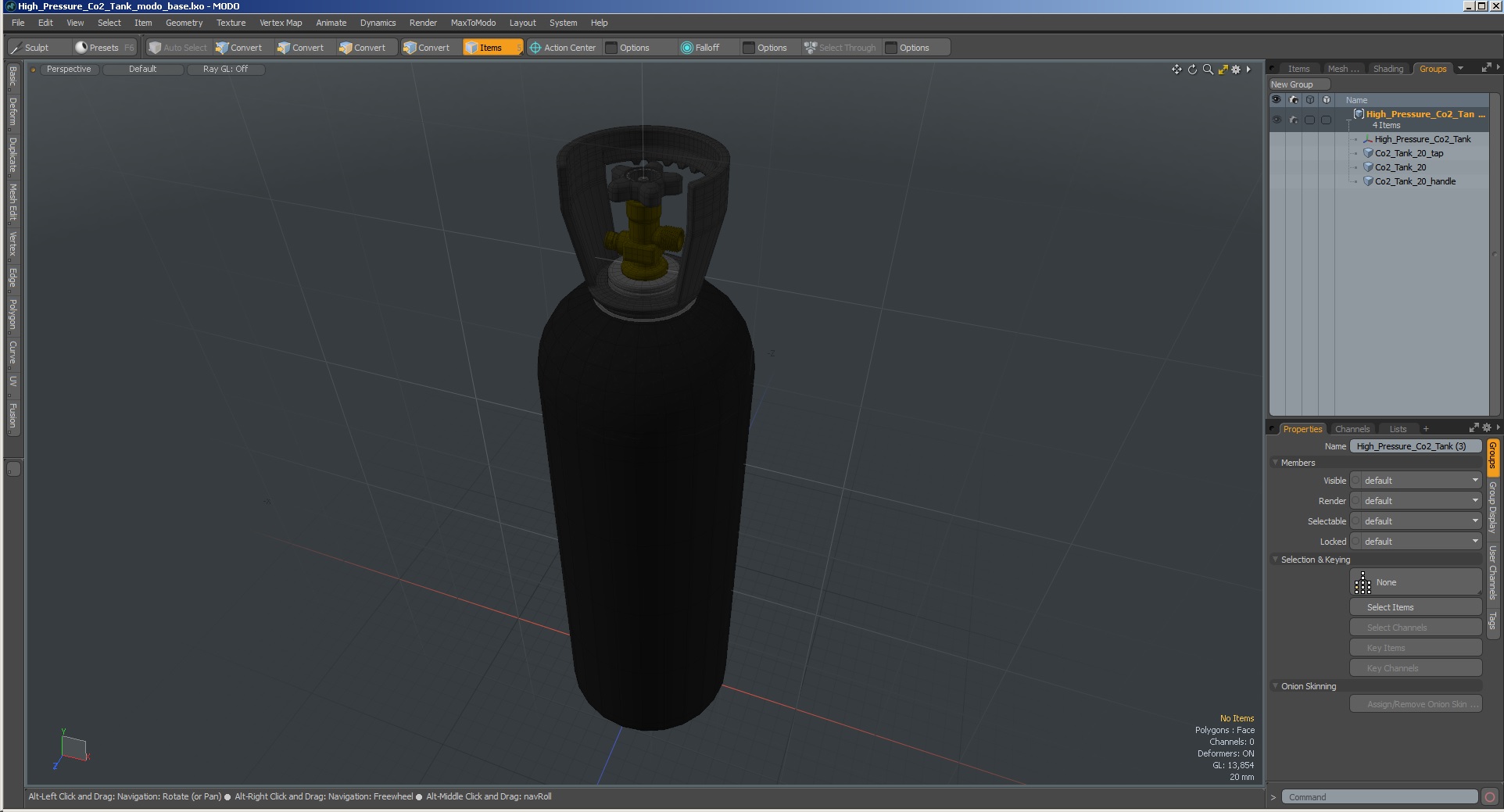 High Pressure Co2 Tank 3D