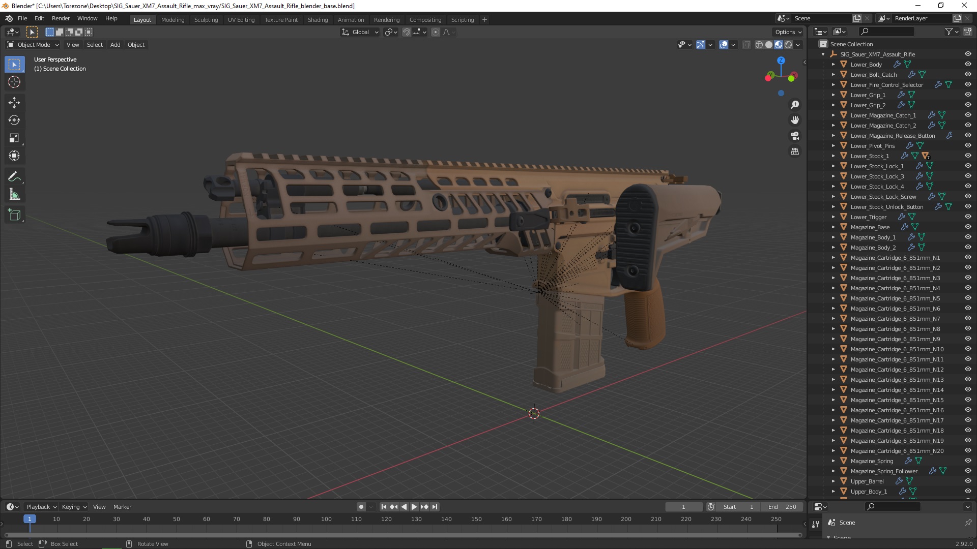 SIG Sauer XM7 Assault Rifle 3D