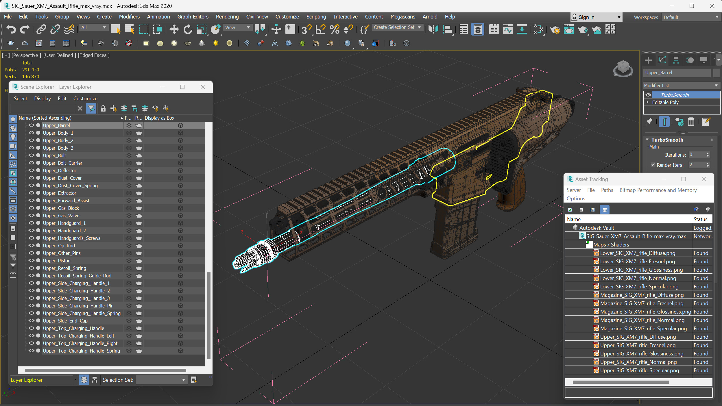 SIG Sauer XM7 Assault Rifle 3D