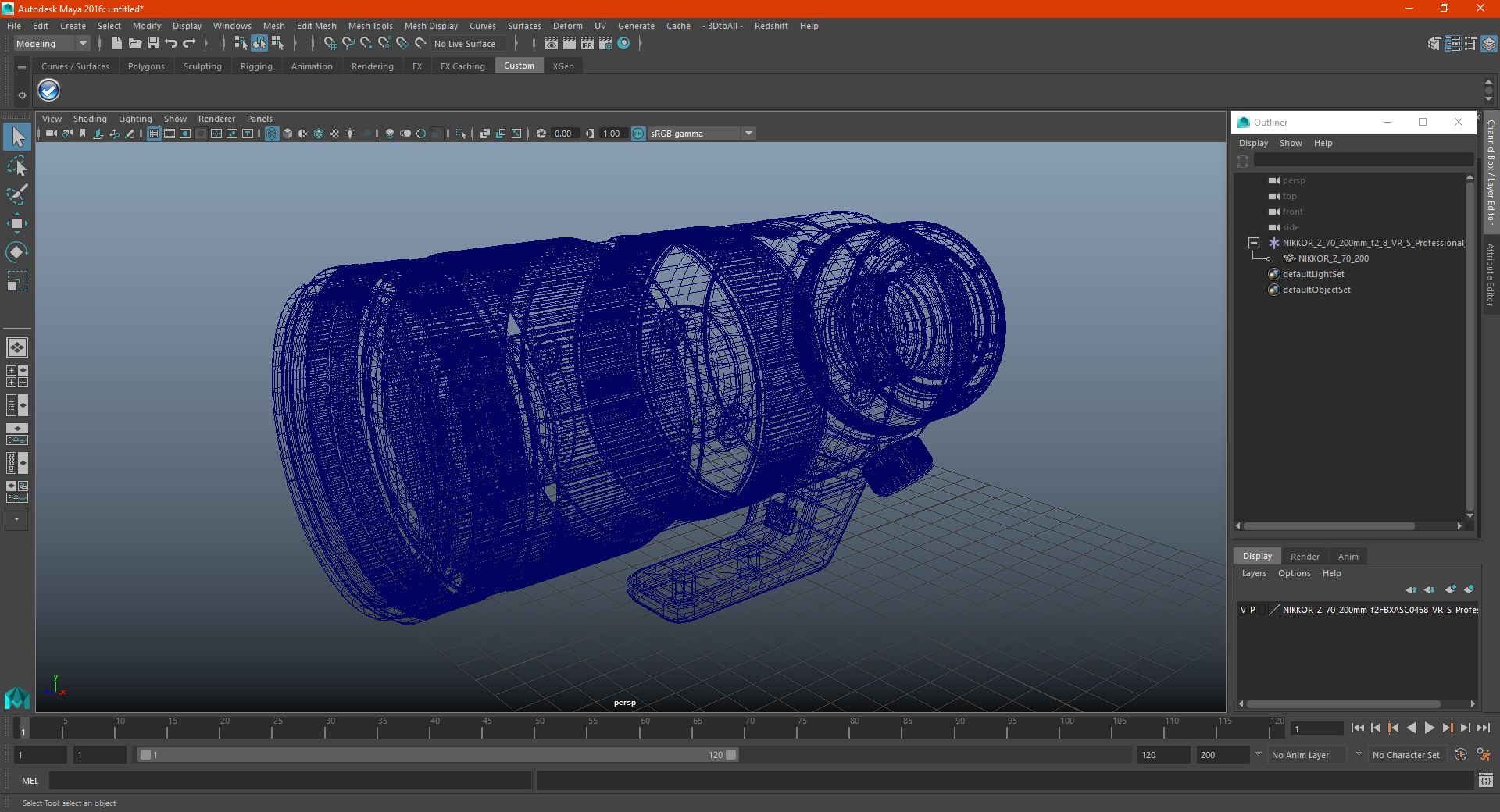 3D model NIKKOR Z 70 200mm f2.8 VR S Professional Zoom Lens