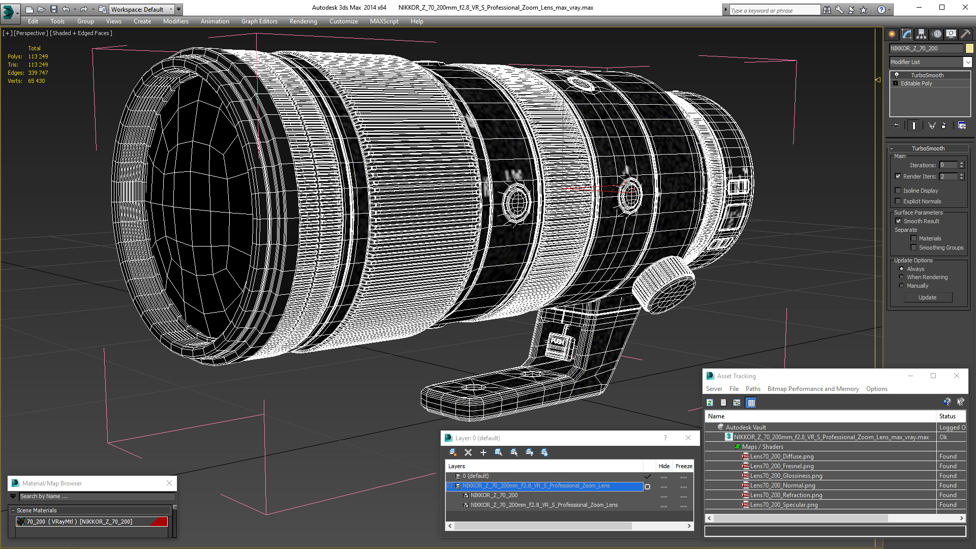 3D model NIKKOR Z 70 200mm f2.8 VR S Professional Zoom Lens