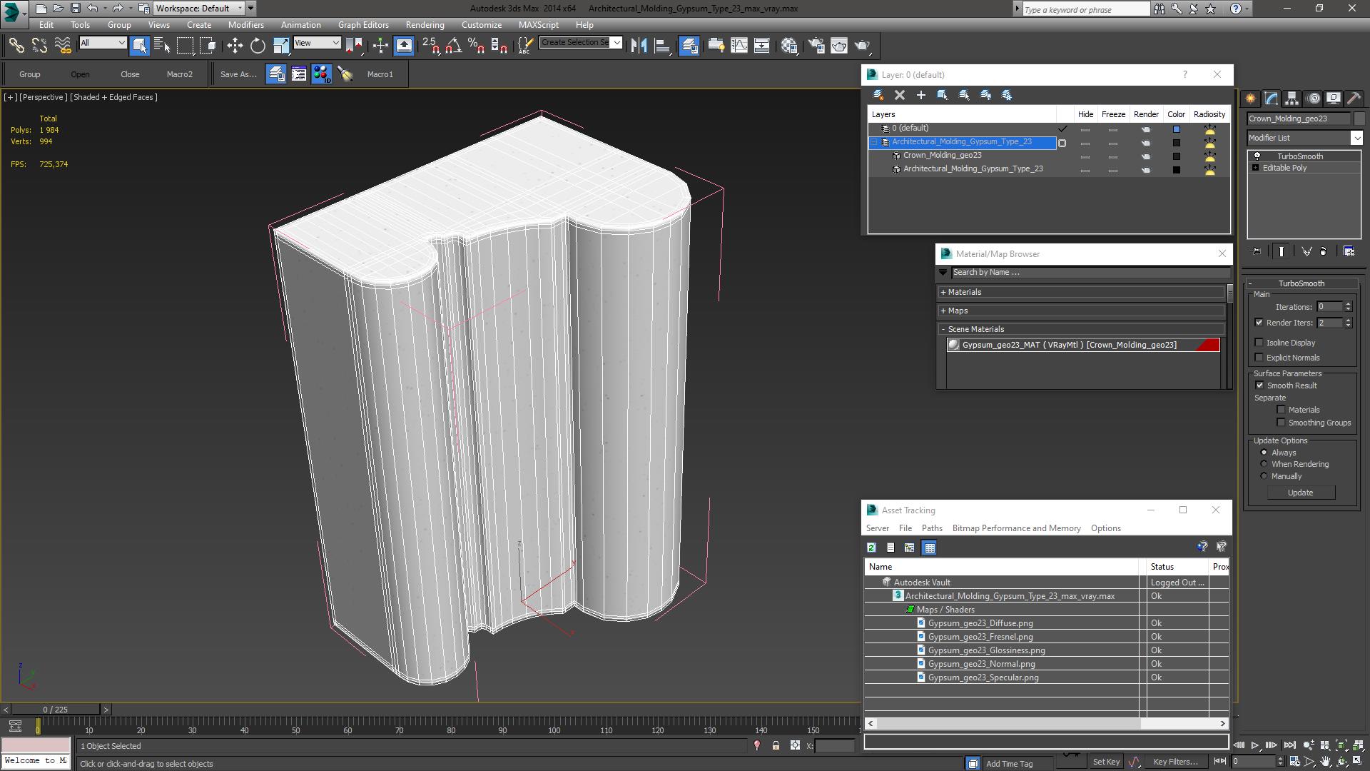 3D Architectural Molding Gypsum Type 23
