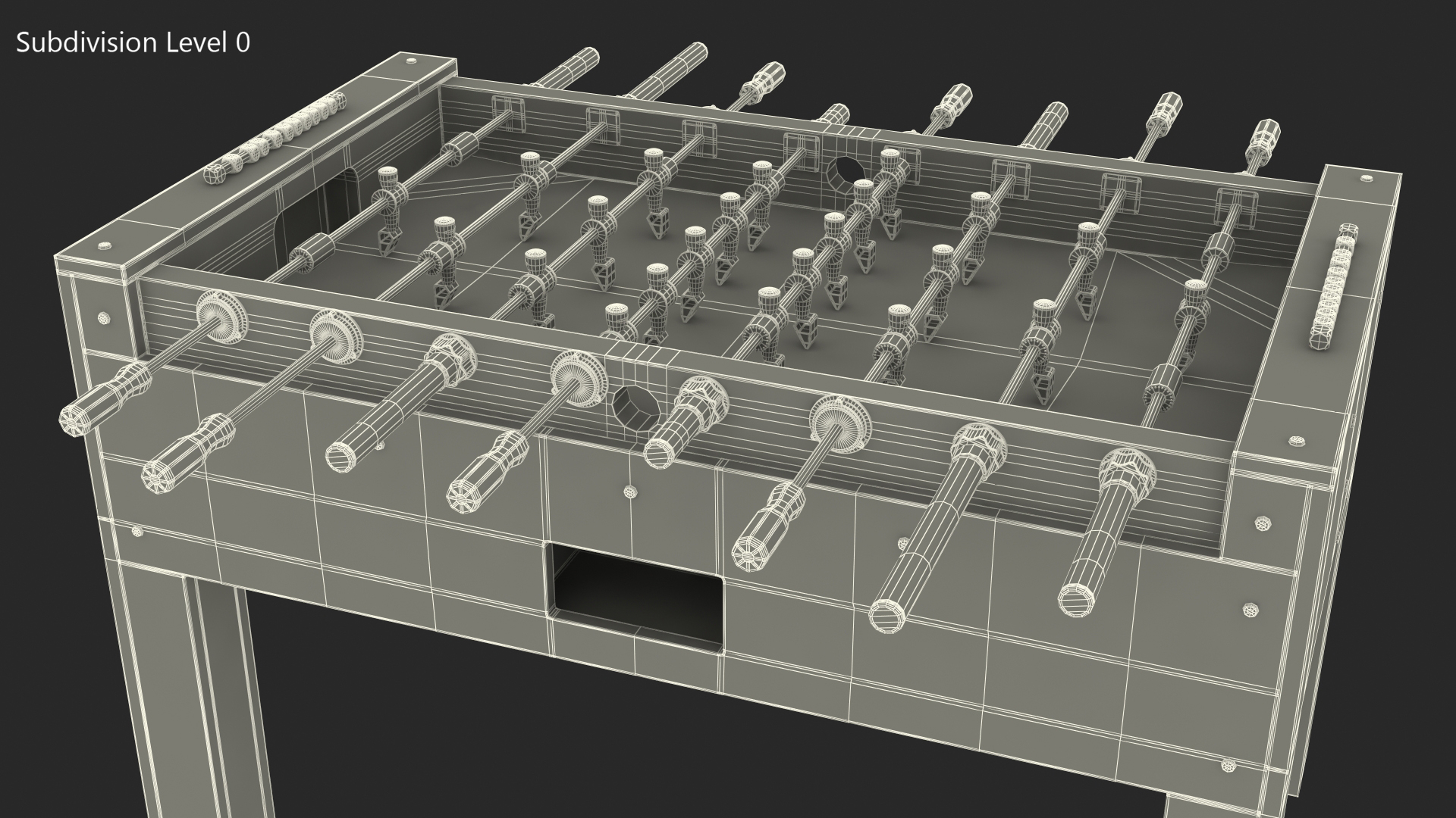 Warrior Table Soccer Pro Foosball Table 3D model