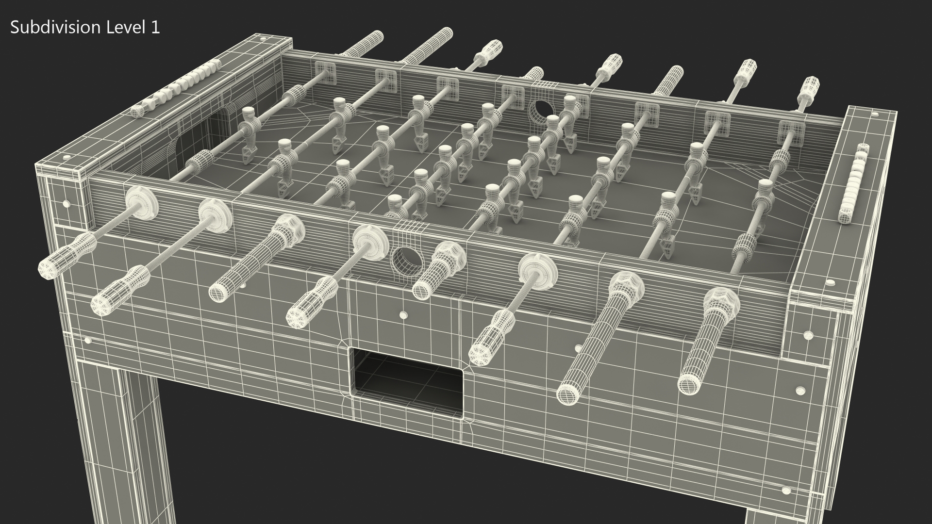 Warrior Table Soccer Pro Foosball Table 3D model
