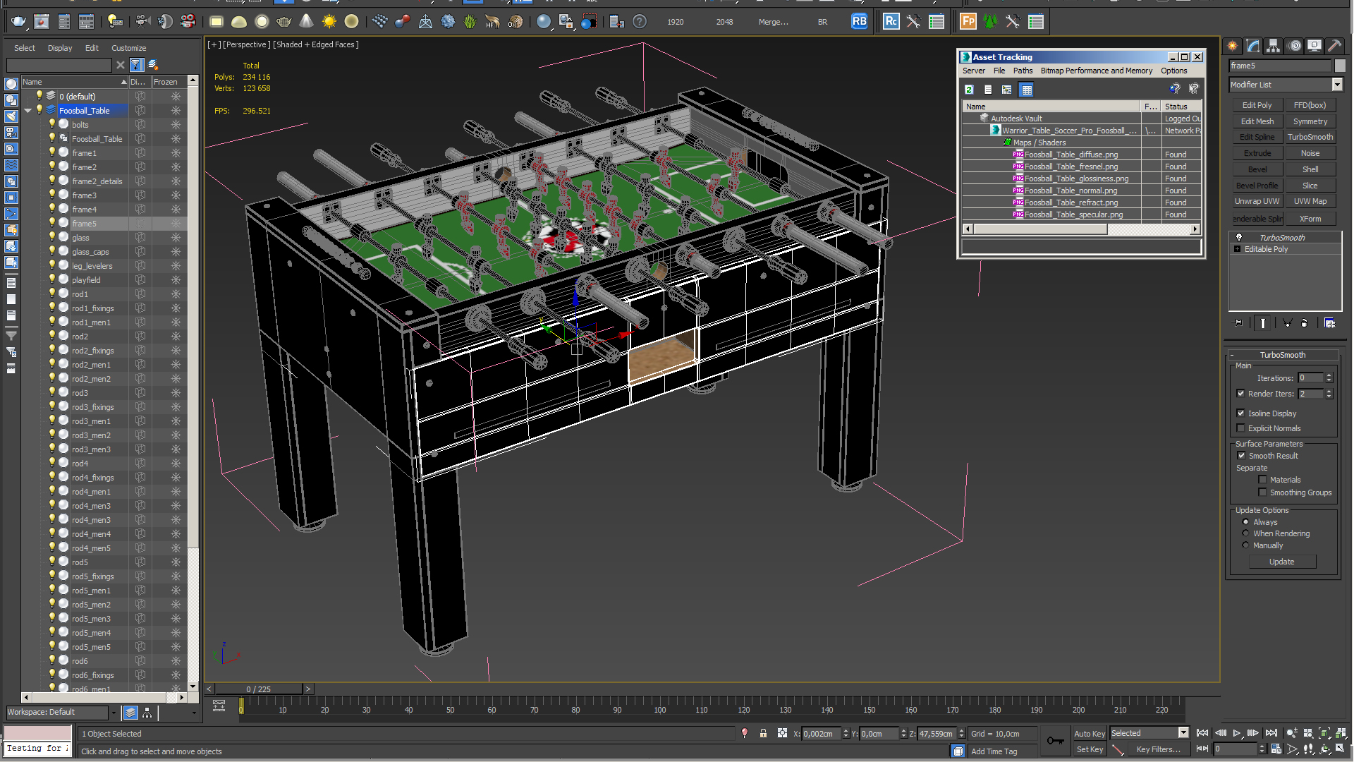 Warrior Table Soccer Pro Foosball Table 3D model