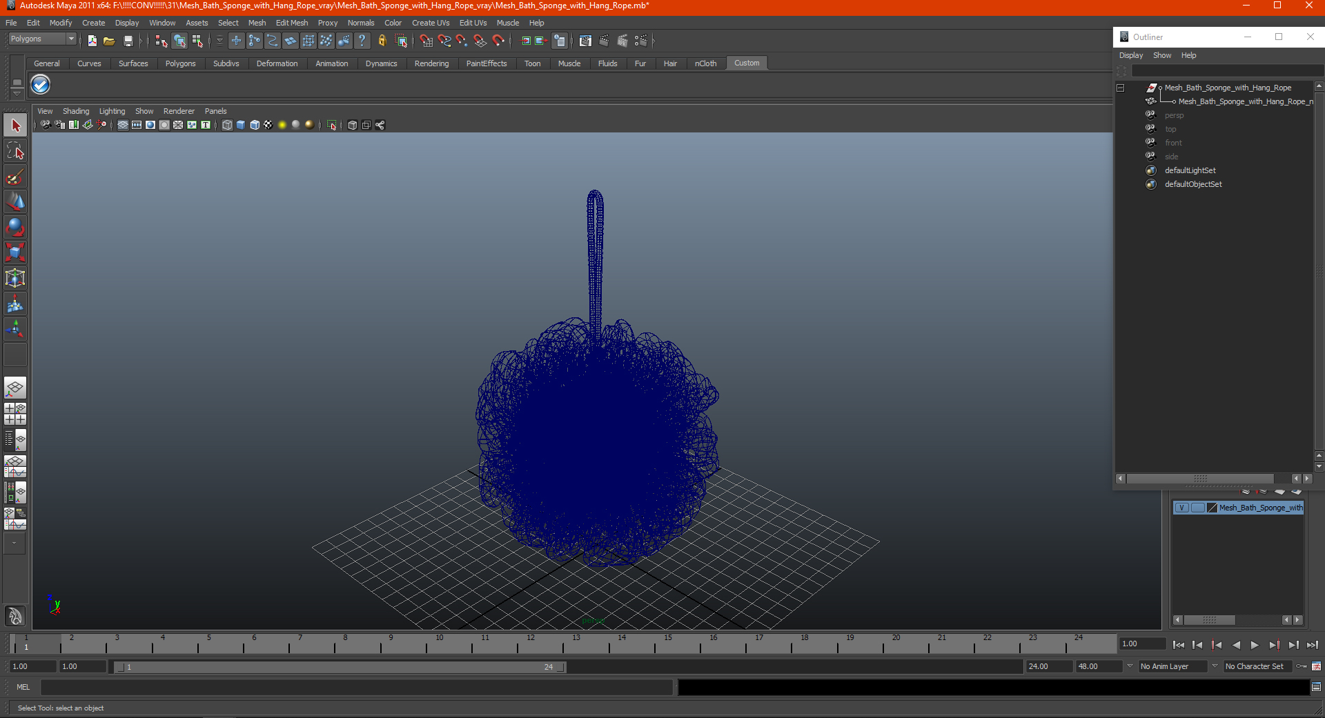 3D Mesh Bath Sponge with Hang Rope