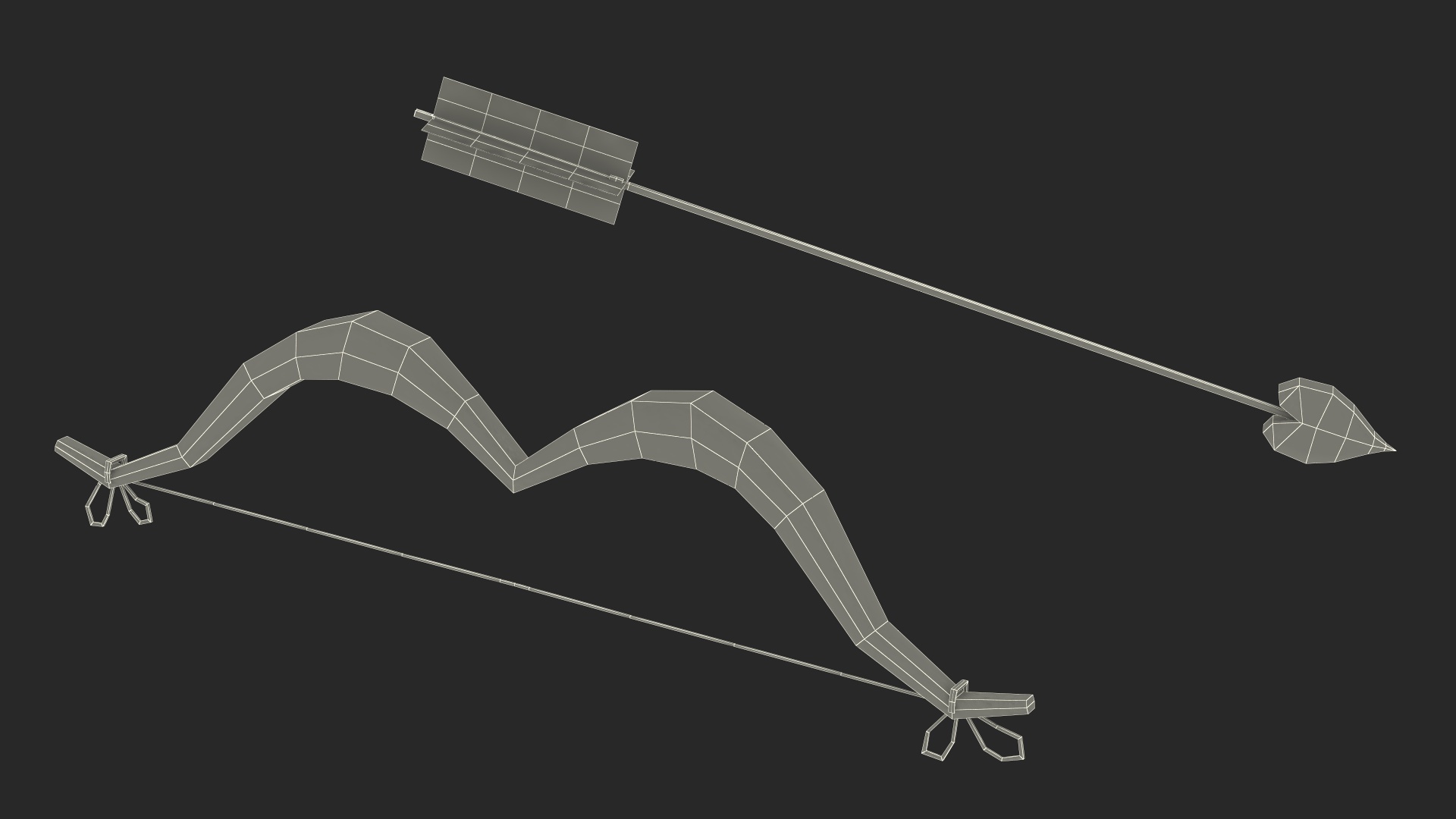 3D model Cupid Angel with Bow and Arrow