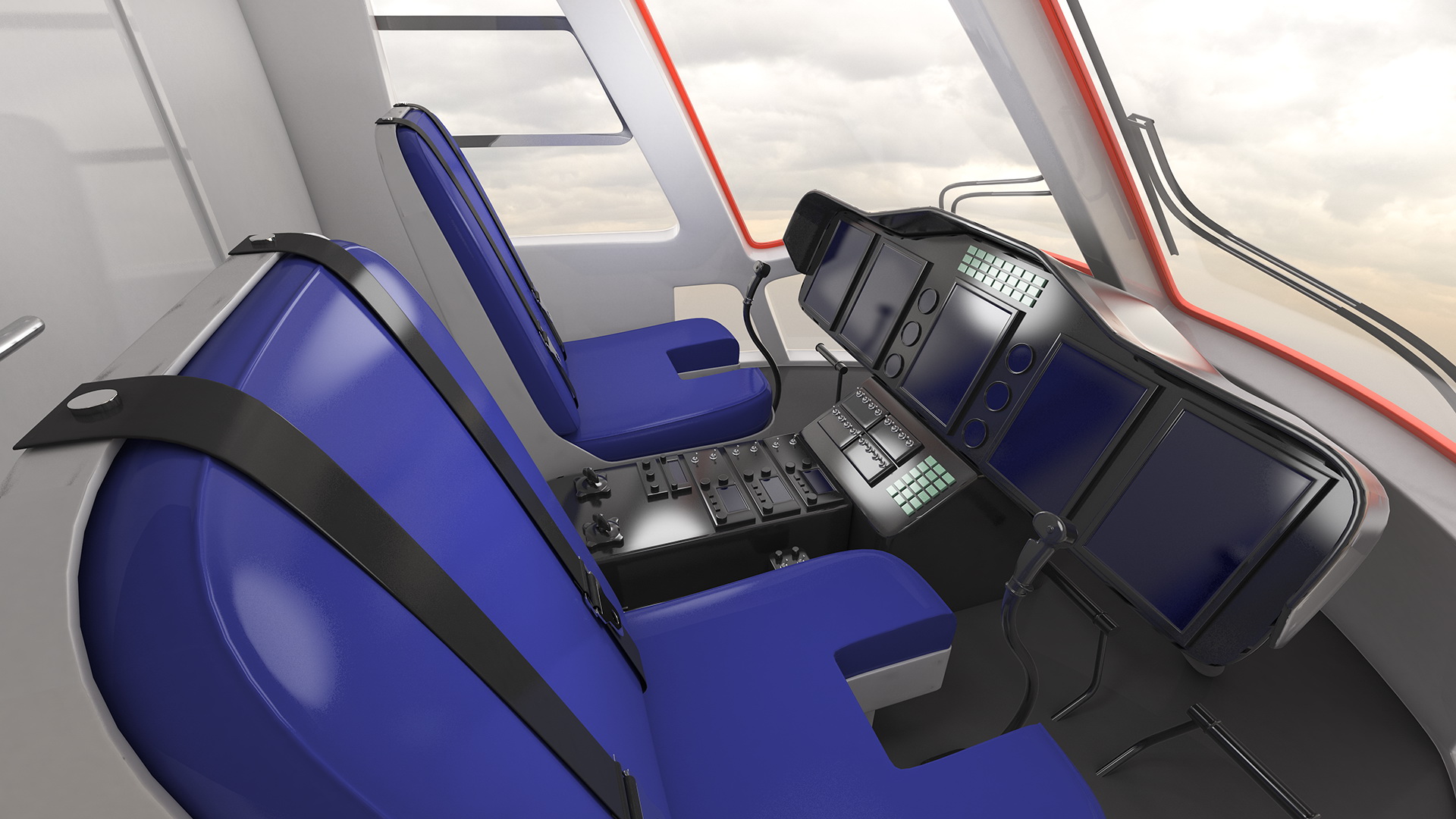 Avicopter AC313 Fire Attack Helicopter Rigged for Maya 3D model